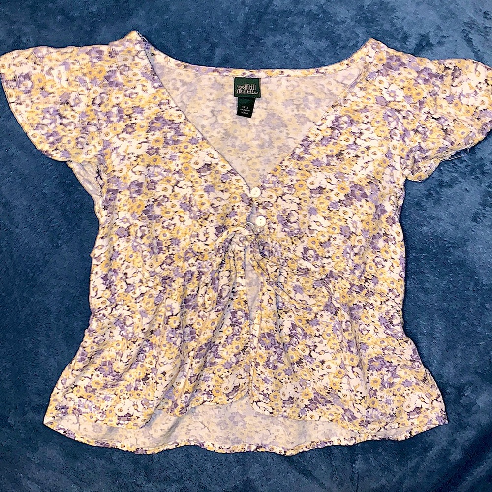 Flowy button-up blouse